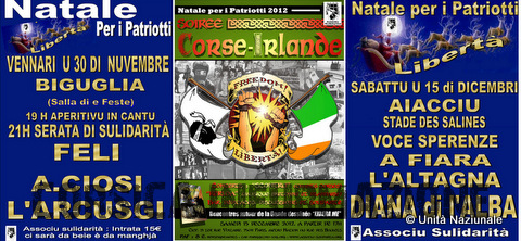 #Corse : NATALI PER I PATRIOTTI : BIGUGLIA, AIACCIU, PARIGGI…..